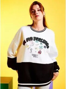 Disney Pixar Inside Out 2 In My Feelings Panel Crewneck